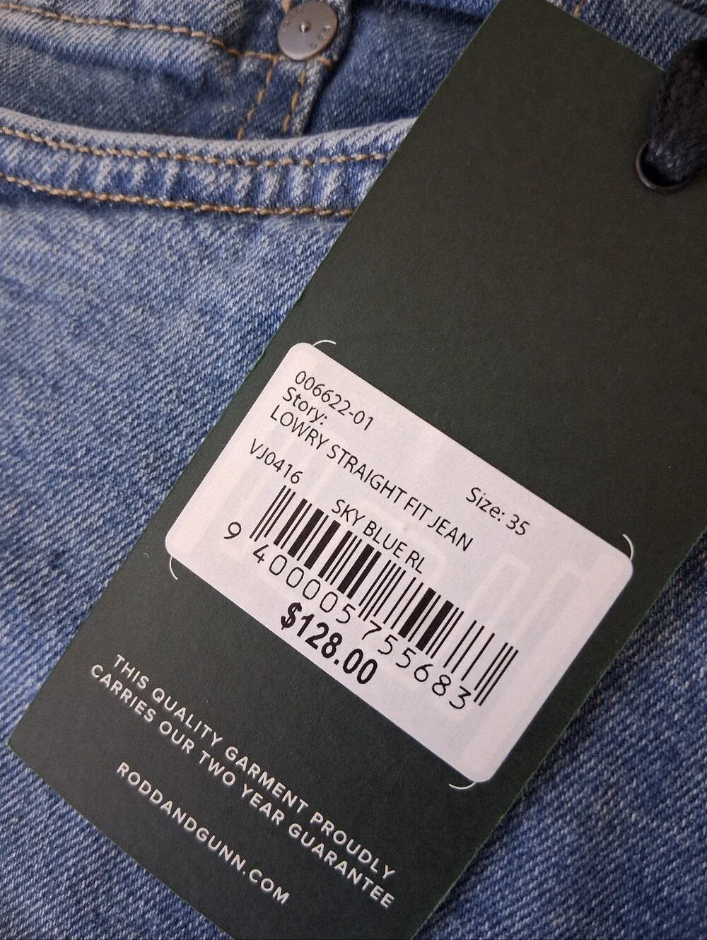 Rodd & Gunn Lowry Straight Fit Jean Sky Blue RL